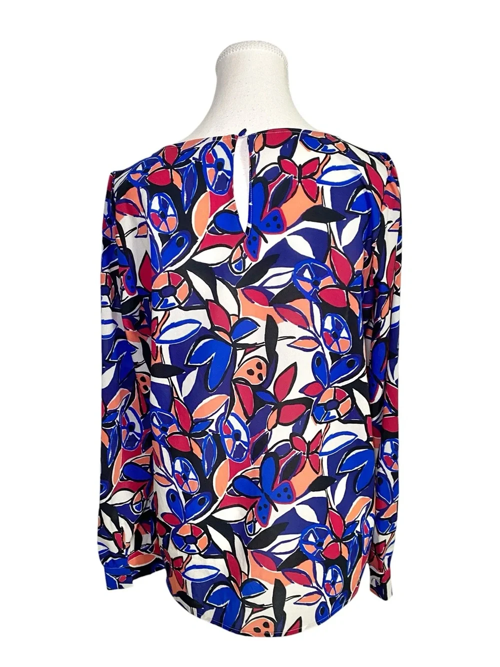 J.Crew Factory Abstract Floral Boatneck Blouse